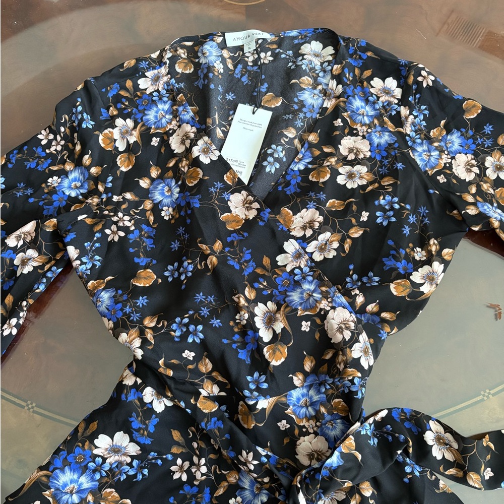 Amour Vert all silk wrap blouse